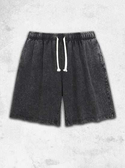 Men's Washed Drawstring Shorts